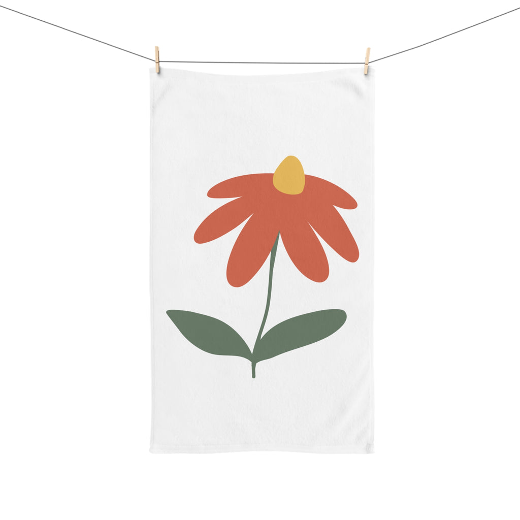 Floral Minimalist Hand Towel — Red Daisy Kitchen & Bath Accent